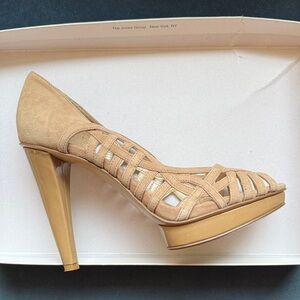 Nine West Tan Strappy Heels